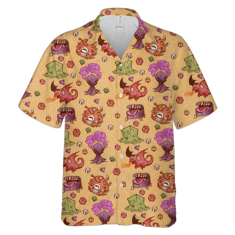 D&D Monsters Hawaiian Shirt - BUCKPRINTS
